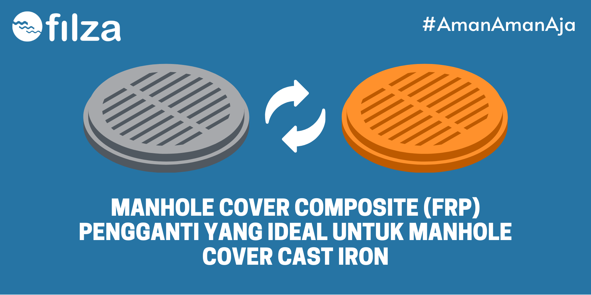 Manhole Cover FRP Pengganti yang Ideal untuk Manhole Cover Cast Iron